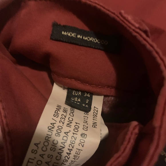 Massimo Dutti Red Wide Led Pants - Picture 5 of 7